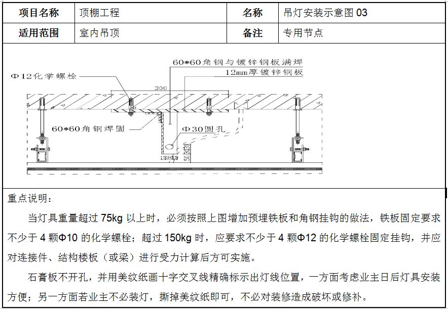 铝质天花板的安装装过程