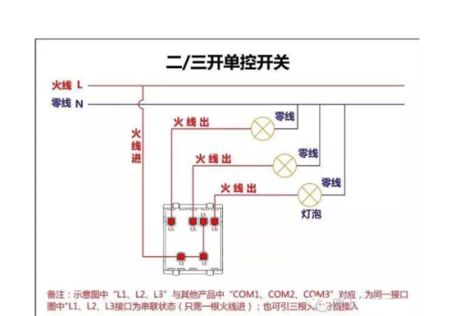 灯头和开关怎么接线