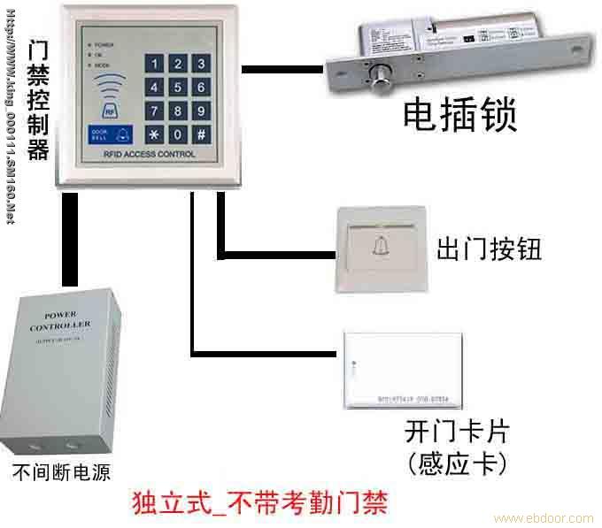 门禁玻璃破碎器的接线图